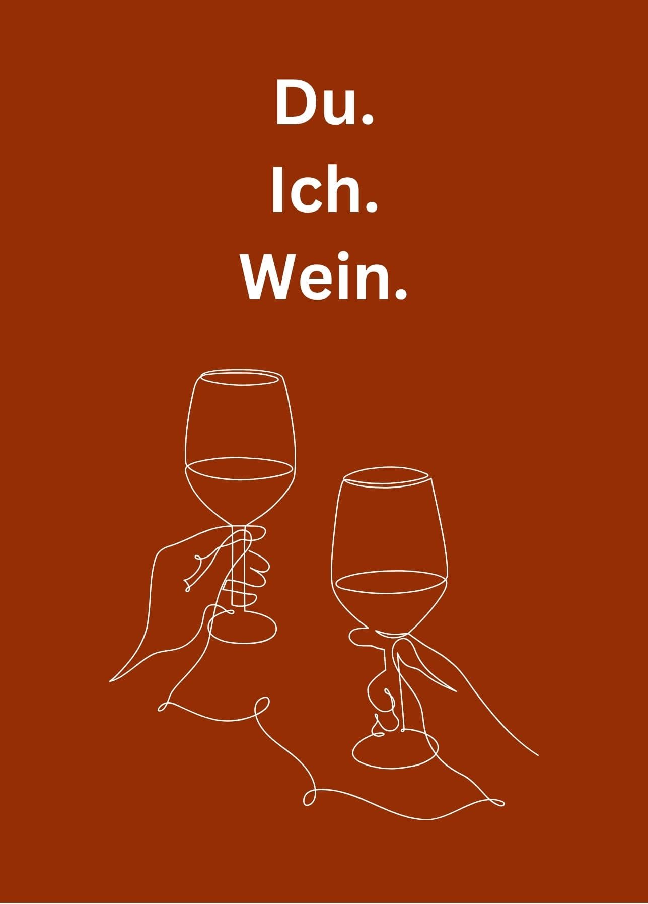 Grußkarte "Du Ich Wein"