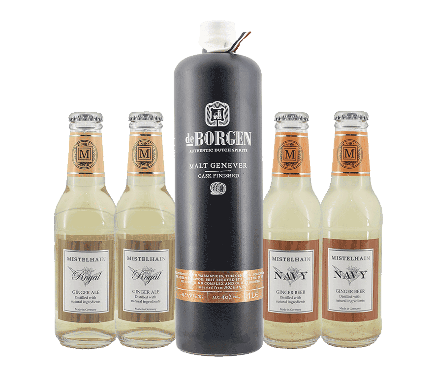 de Borgen MALT GENEVER 1,0 l & Ginger - Paket