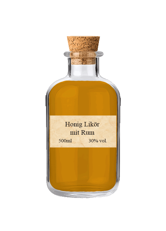 Honig Likör mit Rum - 500ml
