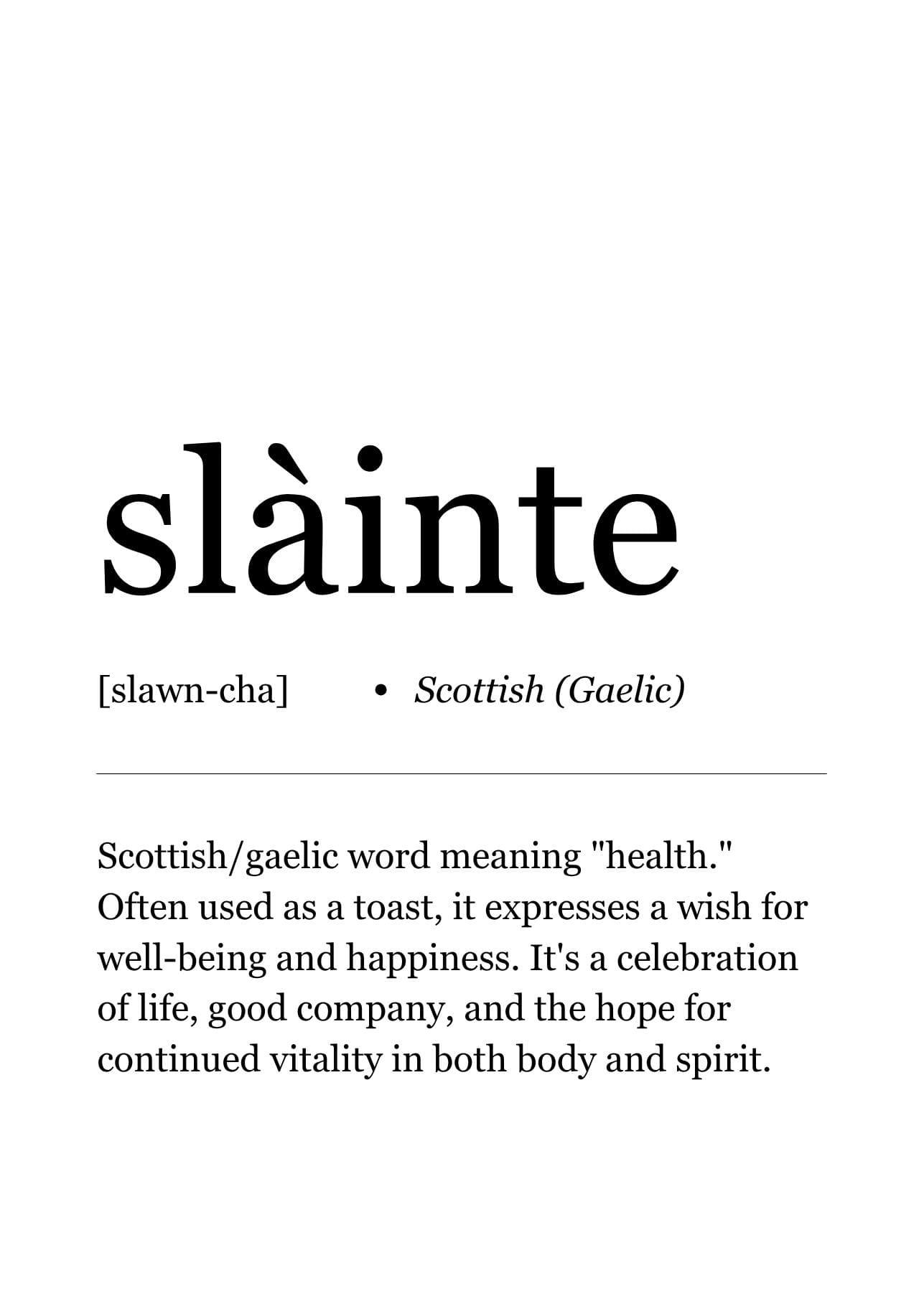 Grußkarte "Slainte"