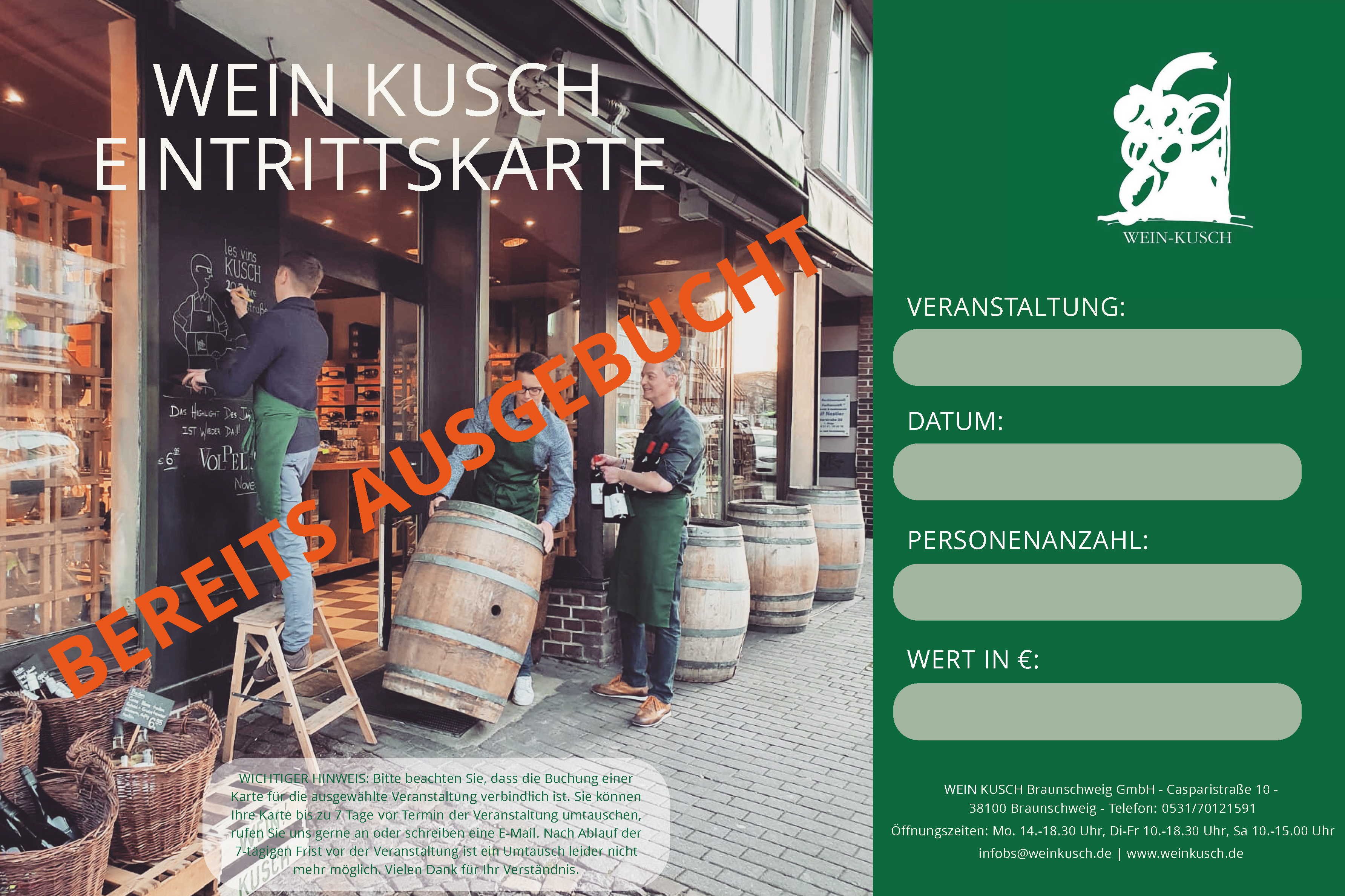 2023.03.23 - Weinprobe "Zurück in die Zukunft" in Braunschweig 19.00 Uhr