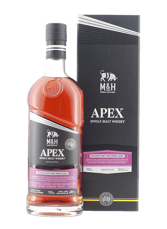 M&H Apex Small Batch Peated Fortified Red Wine Cask 2018/2021