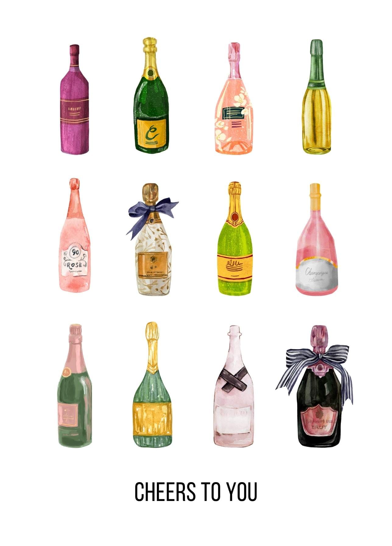 Grußkarte "Cheers to you"