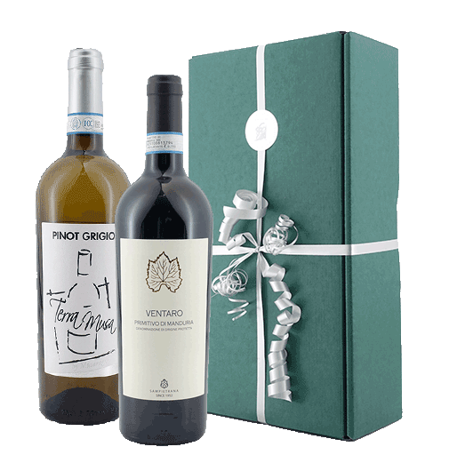 Weinpräsent Italien Duo – Weißwein & Rotwein