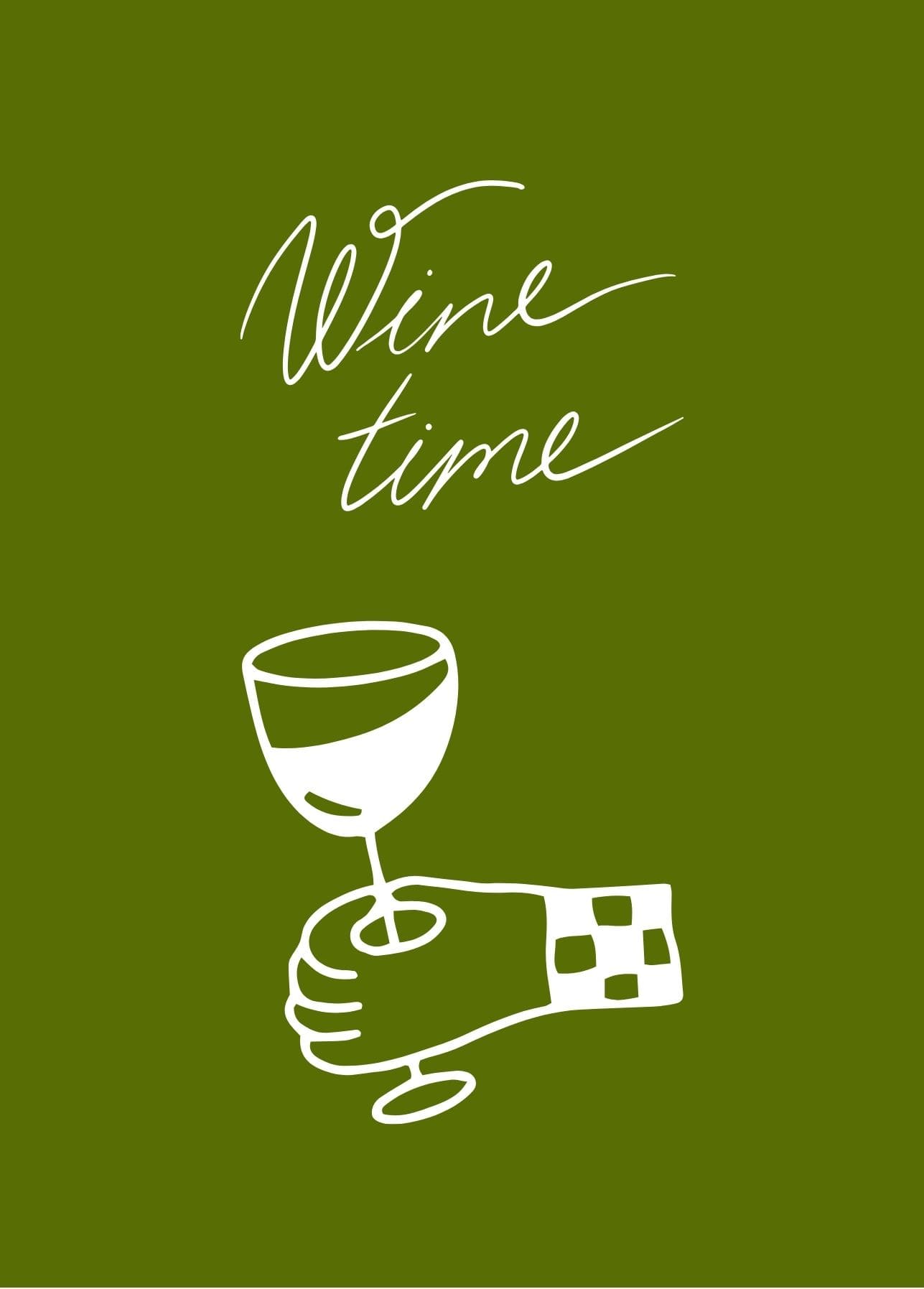 Grußkarte "Wine Time"