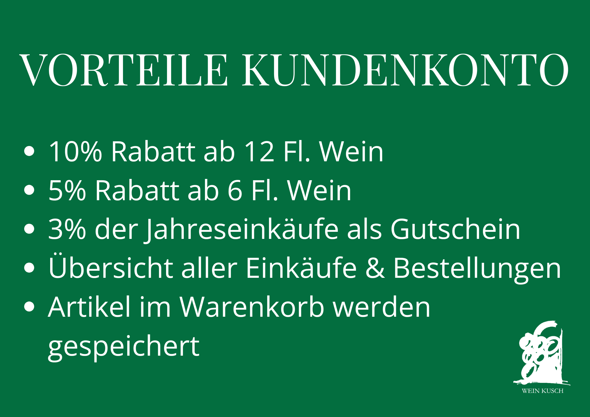 Kundenkonto WEIN KUSCH