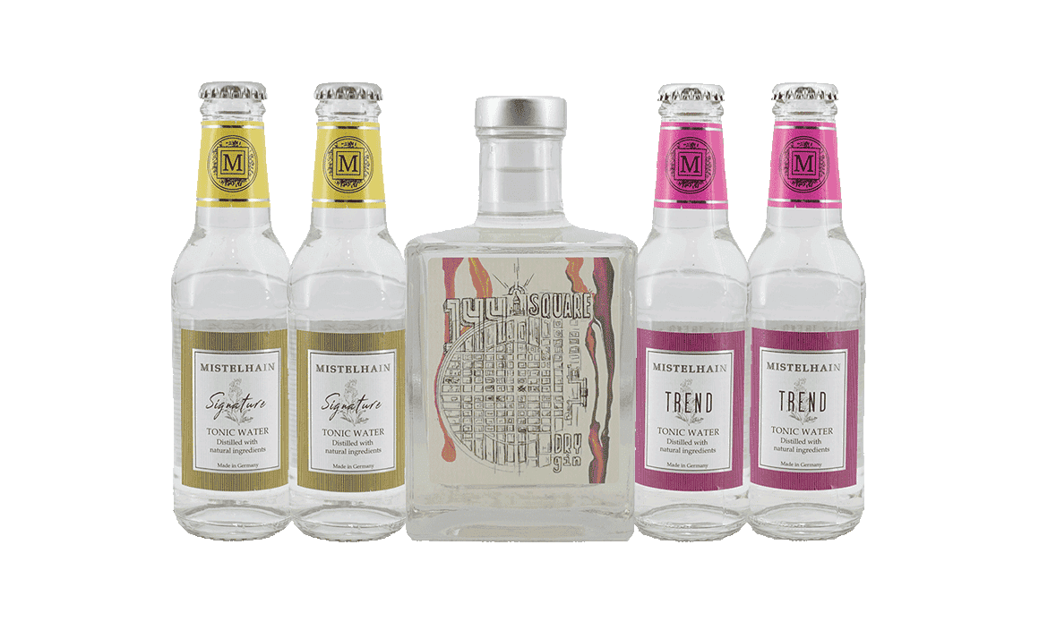 144 Square Gin Mannheim 0,5 l & Tonic - Paket